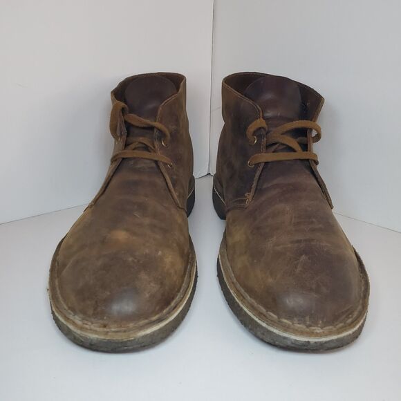 Clarks Men’s Desert Boots Leather Crepe Sole 9.5M Brown Chukka Shoes Classic main image 7